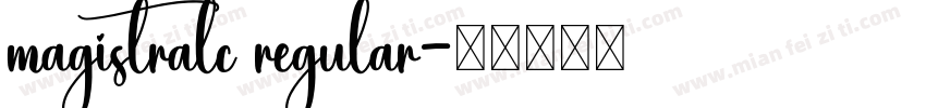 magistralc regular字体转换